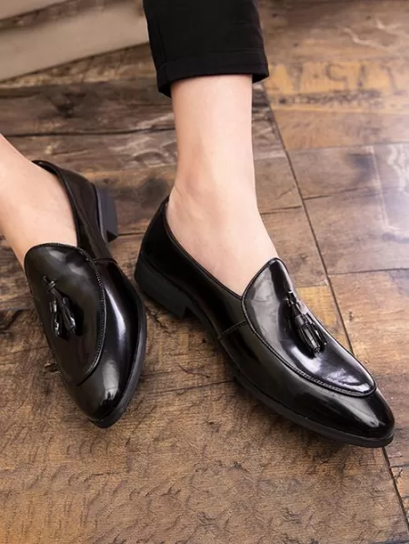 Tassel Design Business Faux Leather Shoes